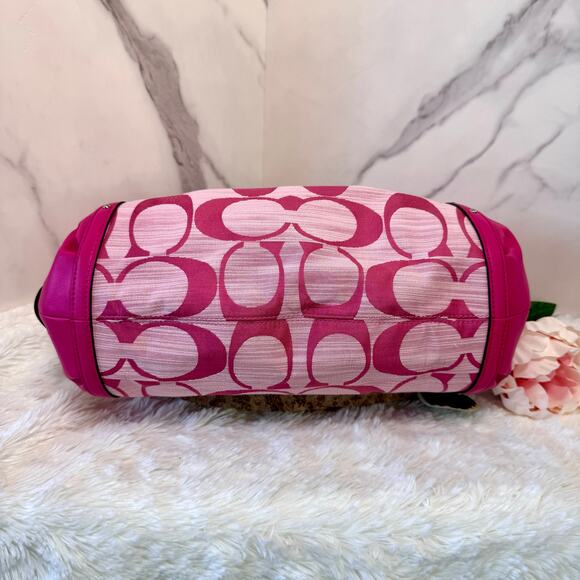 NWT Coach Alexandra Signature C Shoulder Bag Pink with Silver Hardware - Picture 6 of 13